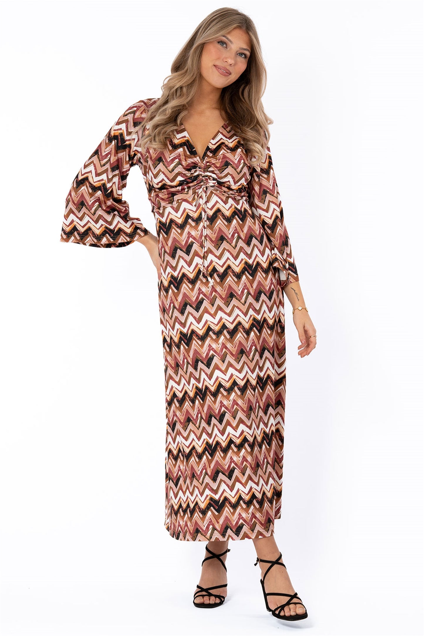 Capri Joselyn Dress Rose/Brown/Creme