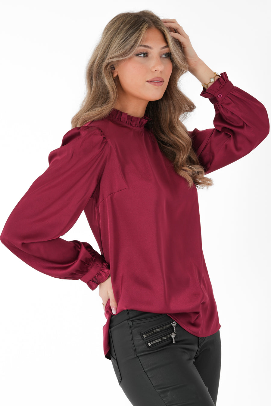 Capri Eliette Blouse Ruby Red